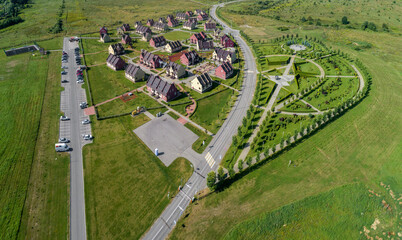Memorial Park "Memory of the forgotten war" and residential town of GS Group "Technopolis" investment and industrial holding near Gusev, Kaliningrad region, Russia
