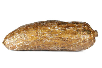 cassava tuber isolated on white background