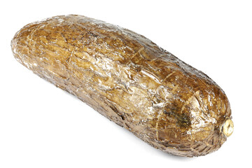 cassava tuber isolated on white background