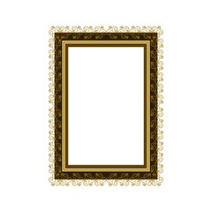 Frame with wavy line for pfoto. Vector.