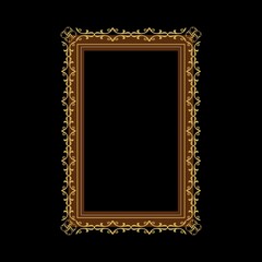 Frame with wavy line for pfoto. Vector.