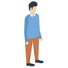 
A student is ready for school by wearing school bag 
