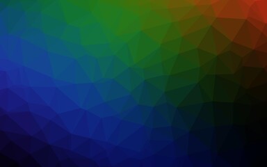Dark Multicolor, Rainbow vector polygon abstract backdrop.