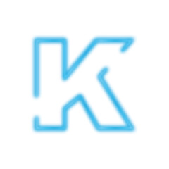 
Neon letter having capital k shape
