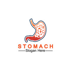Stomach Health Logo vector illustration design - creative Gastroenterology Healthy Logo element icon, Stomach healthcare icon vector template