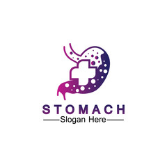 Stomach Health Logo vector illustration design - creative Gastroenterology Healthy Logo element icon, Stomach healthcare icon vector template