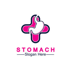 Stomach Health Logo vector illustration design - creative Gastroenterology Healthy Logo element icon, Stomach healthcare icon vector template