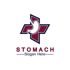 Stomach Health Logo vector illustration design - creative Gastroenterology Healthy Logo element icon, Stomach healthcare icon vector template