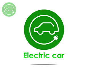 Electric car logo concept. Can be used for your work.