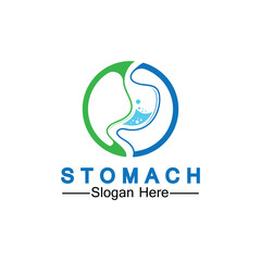 Obraz premium Stomach Health Logo vector illustration design - creative Gastroenterology Healthy Logo element icon, Stomach healthcare icon vector template