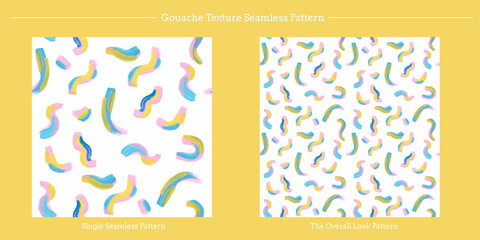 Gouache Abstract Seamless Pattern