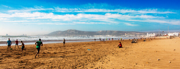 Beach activity in Agadir