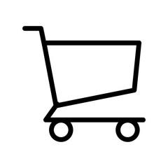 Shopping cart icon design. e commerce outline vector design.