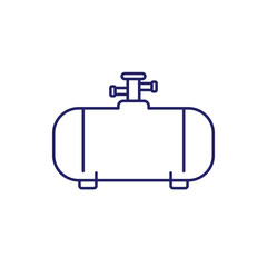 gas tank, industrial cylinder line icon