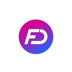 FD letters logo design for apps