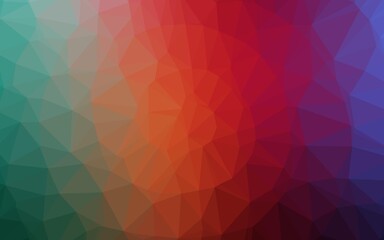 Obraz premium Dark Multicolor, Rainbow vector polygon abstract background.