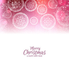 Glossy stylish Merry Christmas pink background