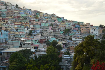 The poor city of Port Au Prince in Haiti after the destruction of the Earthquake