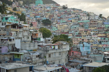 The poor city of Port Au Prince in Haiti after the destruction of the Earthquake
