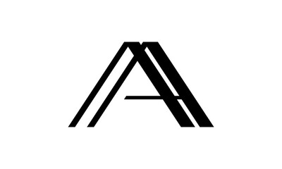 a, a logo, aa, aa logo, black, icon, initial, triangle, font