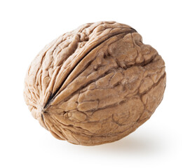 Fototapeta premium Walnut isolated on white background with clipping path