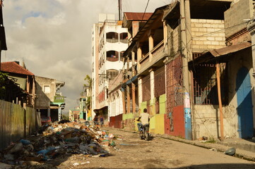 The poor city of Port Au Prince in Haiti after the devastating earthquake 