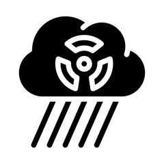 acid rain glyph icon vector black illustration