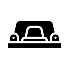 red button glyph icon vector black illustration