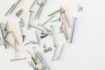 Large group of different scows and bolts