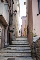 Fototapeta na wymiar alley in bastia corsica france