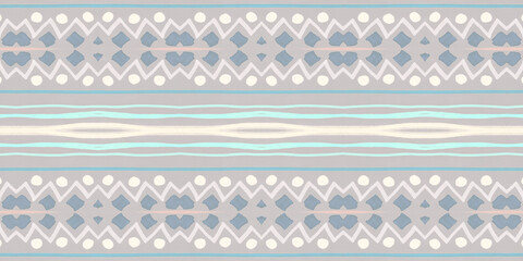 Seamless Ethnic Background. Geometric Ikat 