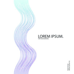 Vector abstract background with a glitch dynamic bright waves, lines. Wavy dynamic 10 eps background. Illustration suitable for cover, design, text, advertising banner. 