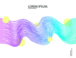 Vector abstract background with a dynamic waves, lines and dots. Wavy dynamic lines 10 eps background. Illustration suitable for cover, design, text, advertising banner. 