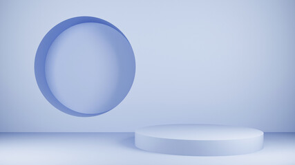 3d render background with circle and cylinder