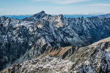 High Tatras mountains scenery from Rysy peak, Slovakia