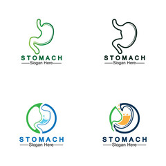 Stomach Health Logo vector illustration design - creative Gastroenterology Healthy Logo element icon, Stomach healthcare icon vector template