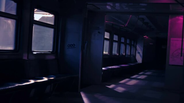 The guy in the train car, cyber punk style concept