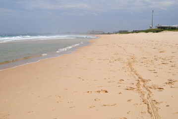 The ocean and the beach near the Wollongong 