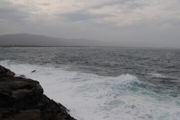 The ocean and the beach near the Wollongong 