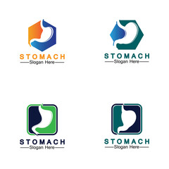 Stomach Health Logo vector illustration design - creative Gastroenterology Healthy Logo element icon, Stomach healthcare icon vector template