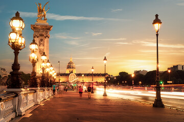 Fototapeta na wymiar Bridge Alexandre III in Paris