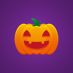 Halloween Jack O Lantern Pumpkin Expression Smiling Mouth Emoticon