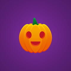 Halloween Jack O Lantern Pumpkin Expression Grin Emoticon