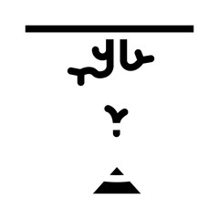 chandelier installation glyph icon vector black illustration