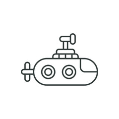 Mini submarine icon. Robotic symbol modern, simple, vector, icon for website design, mobile app, ui. Vector Illustration
