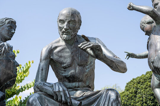 Statue des Hippokrates, Kos-Stadt, Insel Kos, Griechenland