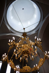 chandelier in the church