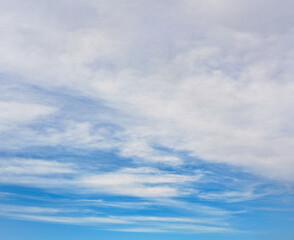 Sky background, lower part with few cirrus clouds, upper overcast