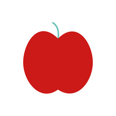 apple fruit flat style icon vector design