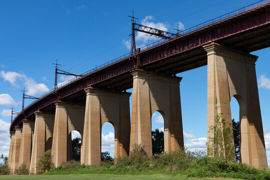 Elevated Electrical Train Tracks On Randalls And Wards Islands In New York City